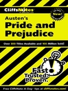 CliffsNotes on Austen's Pride and Prejudice